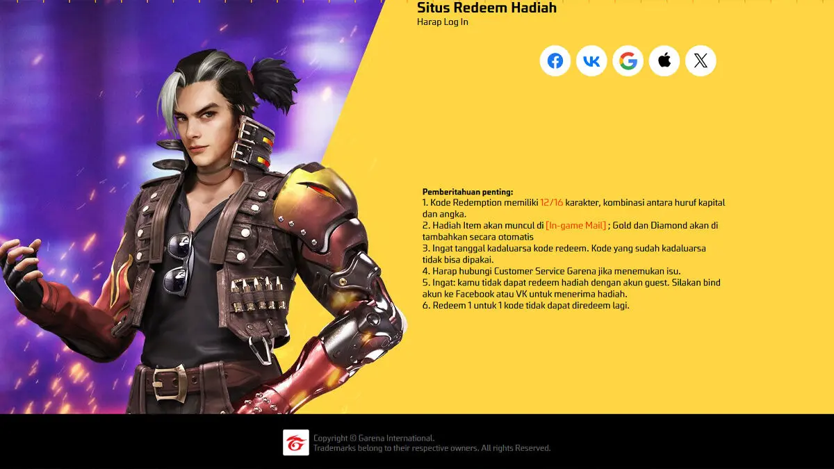 Kumpulan Kode Redeem Free Fire Maret 2026, Banyak Hadiah Gratis! 2 Cara Mengisi Kumpulan Kode Redeem Free Fire