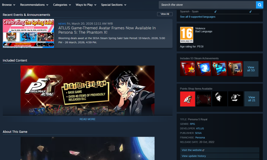 Rating Game IGRS Steam