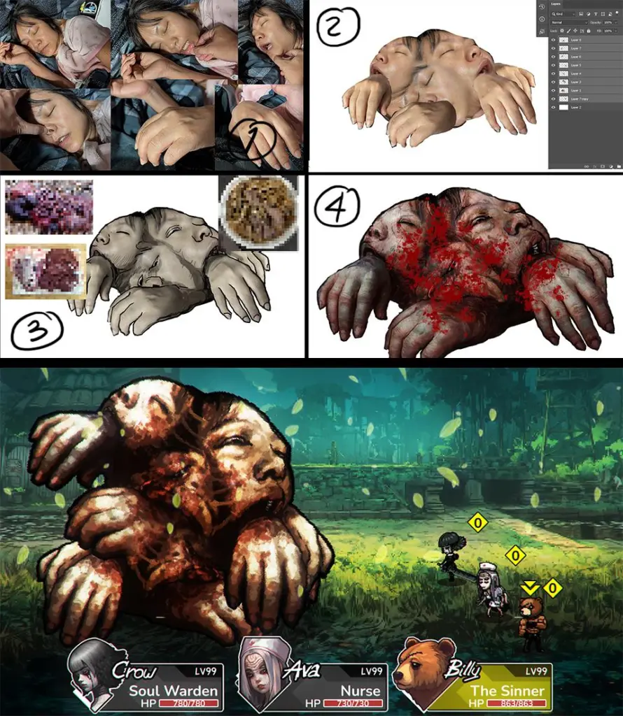 Developer Game Indie Pakai Foto Istrinya sedang Tidur Jadi Monster Mengerikan 5 Developer Game Indie Istri