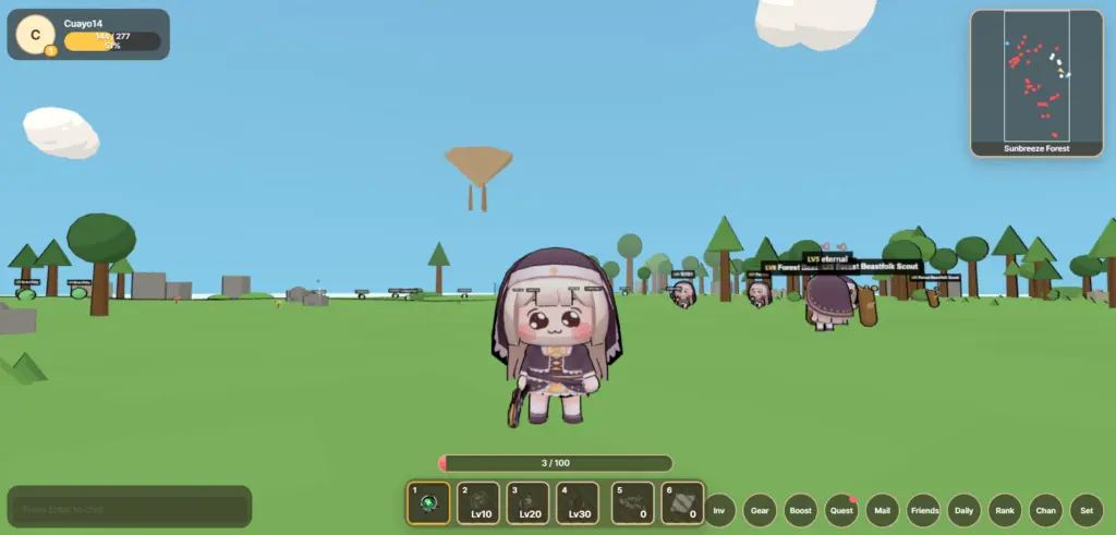 Fangame Speaki RPG Trickal Chibi Go