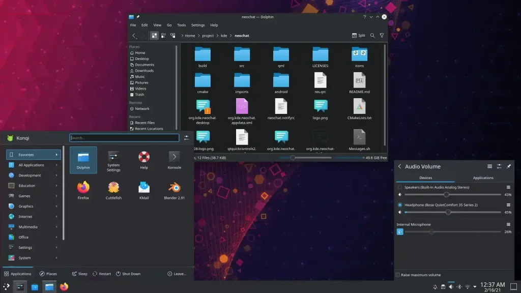 desktop environment linux